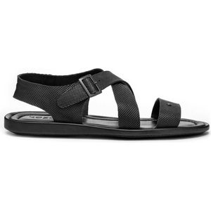 Sandalen - Zwart - Graanleer - Geperforeerde Banden