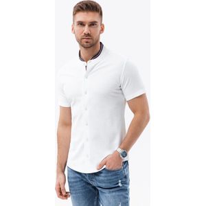 Heren overhemd korte mouw - Wit - K543
