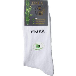 EMKA - Happy sok - Unisex Bamboe Sokken/Kousen 4 Paar - Wit