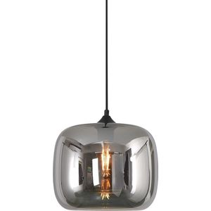 Artelight Preston - glazen hanglamp 1xE27  lichts zwart/smoke d:28cm - Modern - Artdelight - 2 jaar garantie