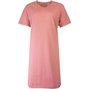 Tenderness Dames Nachthemd - 100% Katoen - Koraal Roze - Maat S