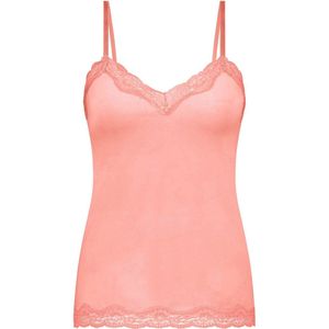 Hunkemöller Dames Nachtmode Cami top Velours Lace - Roze - maat L