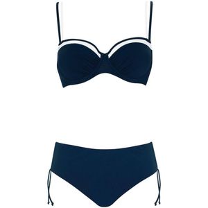 Sunflair damesbikini – voorgevormd – marineblauw – verstelbare slip - Maat 38 B