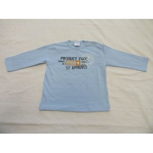 dirkje, jongens , t-shirt lange mouw , bleek blauw , product code , 86 - 18 maand