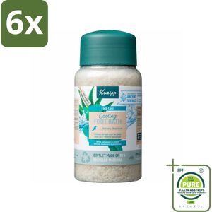 Kneipp - Voetbadzout - Cooling - Aloe Vera & Watermunt - 600 g - Voordeelverpakking - 6 stuks - Voetbadzout - Verkoelende voetbad
