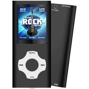 Ynkkvre -Draagbare Multimedia MP3-Speler – 128GB Uitbreidbaar, Muziek, Video, Foto’s en E-Books voor Kinderen en Ouderen