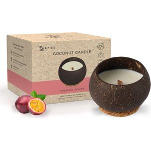Namture Kokosnoot Kaars – Tropical Fruit Geur - 50 Branduren - Vier Geuren - 300 ml Kokosnoot Wax – Duurzaam Cadeau