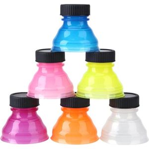 Herbruikbare Snap Kan Soda Spaarders Flessloten - 6 Stuks Gemengde Kleuren - Voor Koele Cokesdrankjes .