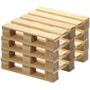 Set van 20x stuks houten pallet glazen onderzetters 10 x 10 cm