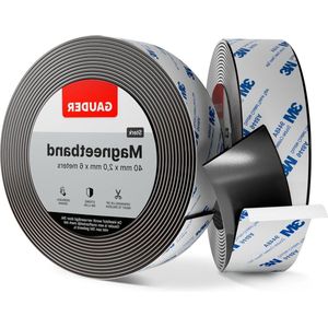 Magneetband Zelfklevend Sterk (40 mm x 6 m) - Magneetstrip - Magneetrol - Sterke hechting - Flexibel magnetisch materiaal magneetstrip zelfklevend
