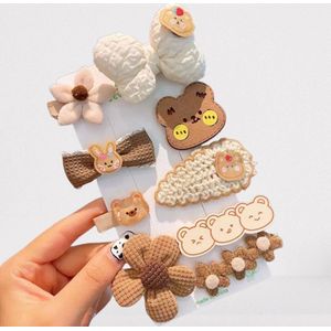De 2 Lalas - 9 haarclipjes - voor kinderen - Teddy haarklemmetjes - haarclip - haarpin - sinterklaas - kerstcadeau voor kinderen