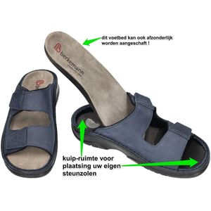 Berkemann -Heren - blauw donker - pantoffels & slippers - maat 45.5