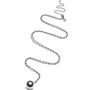 Zwangerschapsketting Proud Mama Steel BB Zilver/Grijs