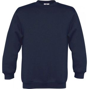 Sweatshirt Kind 7/8 Y (7/8 ans) B&C Ronde hals Lange mouw Navy 80% Katoen, 20% Polyester