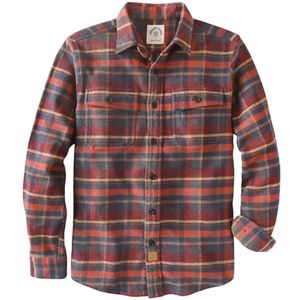 Ultra Zwaargewicht Flanel Overhemd voor Mannen met Lange Mouwen – Vintage Geruit en 100% Katoen
