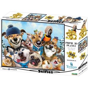 Puzzel - Winter huisdieren selfie - 3D - 300st.