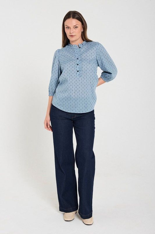 FREEQUENT - FQSINDY-JEANS - Denim - Donkerblauw - Wide Leg Model