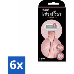 6 x Wilkinson Sword - Scheermes - Intuition Complete - Efficiënt - 1 scheermes - Scheermes - Scheermesje - Scheerapparaat - Scheermes Voor Vrouwen - Gladde Huid