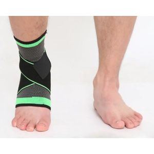 Go Go Gadget - Verstelbare Enkelbandage - Enkelbrace - Enkel ondersteuning - Groen/ Zwart - Maat M