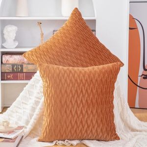 Goodivery ® Set van 2 Luxe Fluwelen Sierkussenhoezen voor Woonkamer en Slaapkamer - Oranje 60 x 60 cm Vierkant