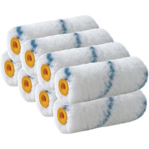 Sorex Verfrollers vacht - 8x - anti spat - 4 x 10 cm - Nylon - Pluisvrij - Verfspullen - Schilderen - wasbaar