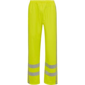 Elka Dry Zone Visible Hi-Vis Rain Trousers with vertical reflective stripes 022400R - Fl.yellow - M