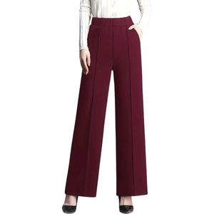 Nivard Pantalon Dames - Chino - Golfbroek - Nette Broek - Met Elastische Tailleband - Volwassenen - Bordeauxrood - S