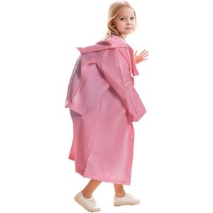 1 stuks herbruikbare transparante regenponcho voor kinderen - EVA-kunststof ademend met regenbescherming - waterdicht voor jongens en meisjes