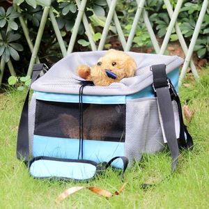 Fietsmand Tas voor honden/katten | Multifunctionele hondenfietsendrager | Booster Seat voor puppy & klein huisdier tot 15 pond (blauw)