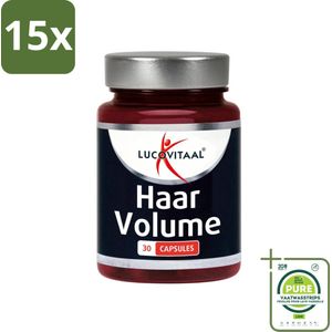 15 x Lucovitaal - Supplement - Haar Volume - 30 Capsules - Grootverpakking - Haaruitval - Haarverlies - Haarvernieuwing - Haarvolume - Haargezondheid