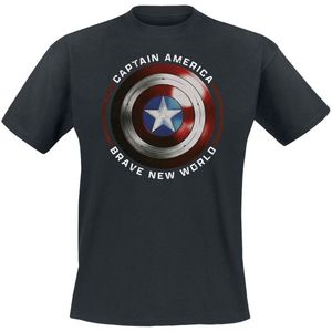 Captain America Iconic Shield Heren T-shirt - zwart - S