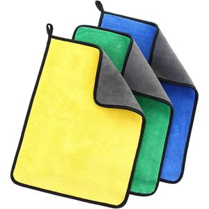 3 stuks microvezel autoreinigingsdoeken - super absorberend voor het reinigen en drogen van auto's