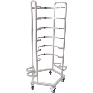 Premis - RVS Ondersteekwagen enkel (ON5430EV) Voor 7 ondersteken 0 urinaal houder