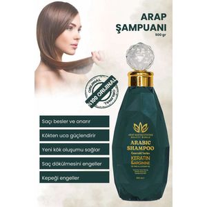 Arab Makeup World - Arabische Shampoo - Effectief tegen roos voor beschadigd haar Haargroei Anti-verlies Keratine B7 & Arginine Tea Tree Olie Mineralen Kokosolie Vitamine C A en K 500 ml