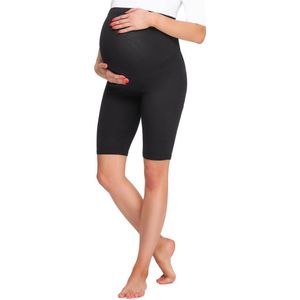 Be Mammy Dames Leggings - Zwangerschapskleding – Kort – Viscose – Zwart – S – BE-BE20-259-LE