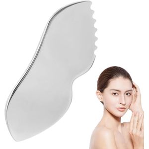 Gua Sha Tool voor Gezichtsversteviging en Lymfedrainage - Roestvrij Staal