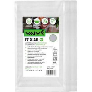 Vaive Vacuumzakken Voedsel 17 x 25 - 100 stuks - Vacumeerzakken - Vacuum / sous vide zakken - BPA vrij