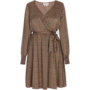 Usha - Cocktailjurk - V-Ausschnitt - Geraffte Rock