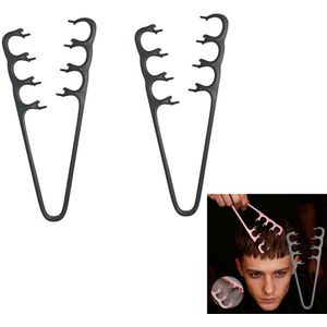 2-Stuks Haarstylingborstel - Textuurborstel - Borstel met brede tanden - Volumeborstel voor de haarwortels - Hoge borstel - Ponystylingborstel - Unisex - Haaraccessoire van salonkwaliteit - Geschikt voor krullend en dik haar - Zwart