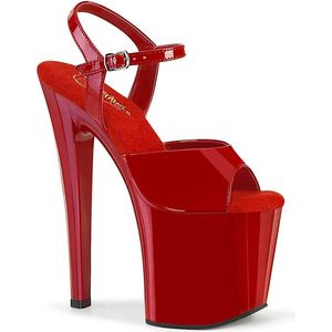 Pleaser - ENCHANT-709 Sandaal met enkelband, Paaldans schoenen - US 7 - 37 Shoes - Rood
