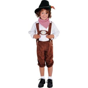 Tiroler Jongen Kinder Lederhosen Bruin | maat 116