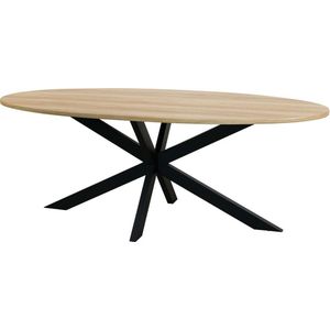 Eettafel ovaal 210cm Rato lichtbruin ovale tafel