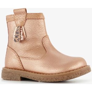 Groot leren meisjes enkellaarsjes goud - Maat 20 - Uitneembare zool