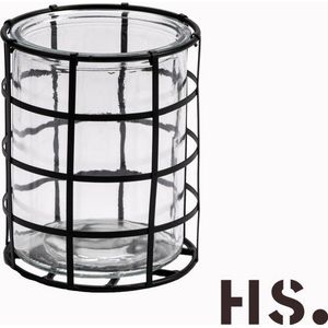 Home Society - Windlicht - Hurricane - Ranco - Maat M - Glas/Metaal-