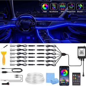 DailySupplies® Auto Interieur Verlichting - Led Strip Auto – 6M – Met App - RGB
