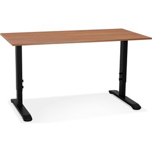 Alterego - OSMOSE - In hoogte verstelbaar bureau - Bruin - 140x80x67(86) cm