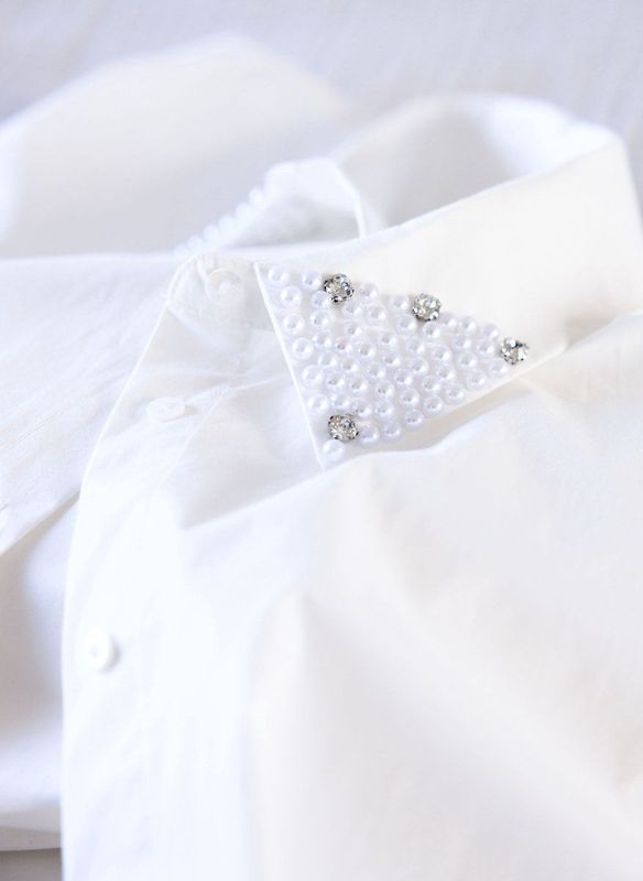 Ivy Beau blouse ecru met parels