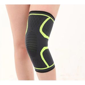 Jonyx - Kniebrace - Knieband - Compressie - Bandage - Knee sleeve - Tegen blessures - Elastisch - Grijs/geel - Maat XL