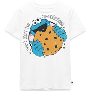 Sesamstraat Cookie Monster Eet meer koekjes Premium T Shirt Kinderen