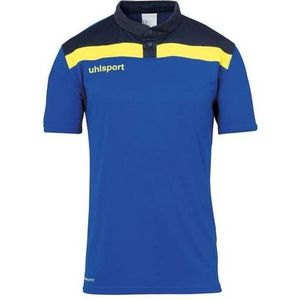 Uhlsport Offense 23 Polo Shirt Azuur Blauw-Marine-Limoen Geel Maat 4XL